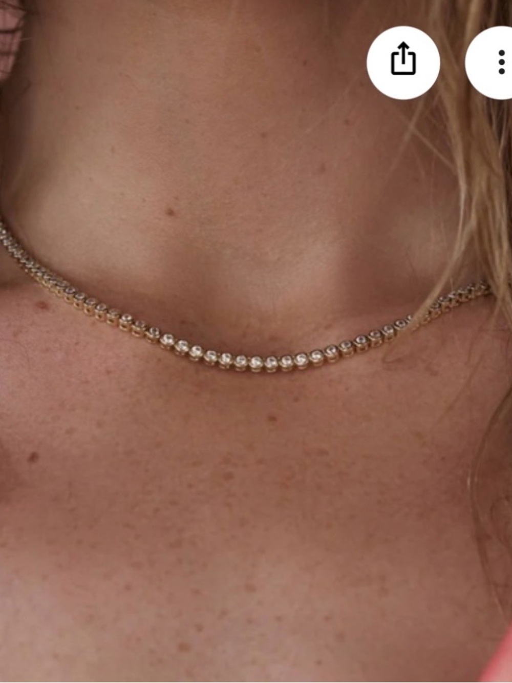 Lili Claspe Mini Reese Tennis Necklace.